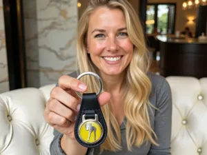 Personalised Leather Keychain High-End Deluxe Drift